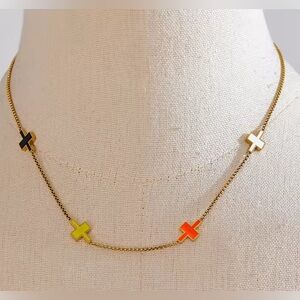 18K Gold Plated Stainless Steel Cross Necklace